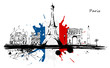 Paris monuments drapeau
