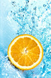 orange and water