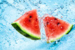 watermelon and water