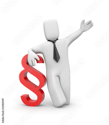 Businessman with paragraph symbol