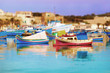 Foto: Barcas Luzzus, Marsaxlokk, Malta Barcas Luzzus, Marsaxlokk, Malta