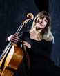 Beautiful cello musician