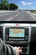 Exclusive car, windscreen, dashboard with gps panel Exclusive car, windscreen, dashboard with gps panel