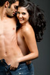 Sexy young multiracial couple
