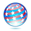Eps USA America shiny button flag