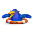 3d Blue bird needs rescuing