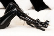 Sexy latex boots