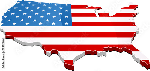 3D Map of United States (Flag) 3D Map of United States (Flag)