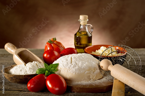 Photo: dough for pizza - preparazione pizza dough for pizza - preparazione pizza