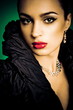 Beautiful fashion girl on the green background Beautiful fashion girl on the green background