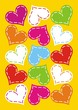 Color hearts background Color hearts background