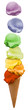 ice cream regenbogen schichten