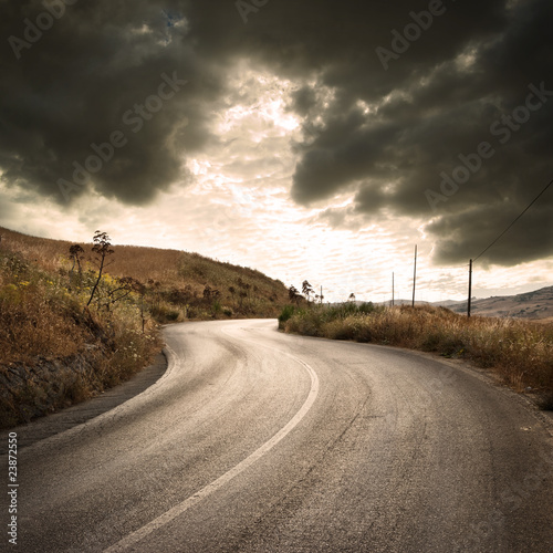 Photo: Country Road In Sunset Country Road In Sunset