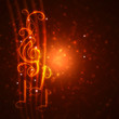 burning musical symbols
