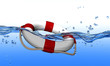 Life belt in the water