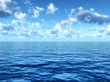 cloudy blue sky above a blue surface of the sea cloudy blue sky above a blue surface of the sea