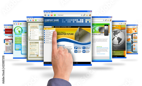 Foto: Finger Pointing at Internet Websites Finger Pointing at Internet Websites