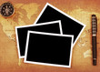 A blank card on a Treasure map background A blank card on a Treasure map background