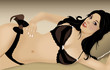 Frau in sexy Dessous