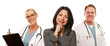 Hispanic Woman with Male Doctor and Nurse