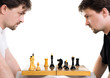 Two men play a chess Two men play a chess