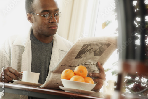 Photo: Breakfast Newspaper Breakfast Newspaper