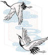 two flying crane poster two flying crane poster