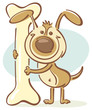dog with bone