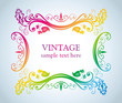 Colorful vintage frame.