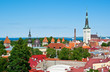 Old tallinn towers and Oleviste church Old tallinn towers and Oleviste church