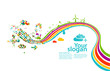 creative rainbow eco illustration creative rainbow eco illustration
