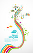 creative rainbow eco illustration - vertical creative rainbow eco illustration - vertical