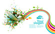 Photo : creative rainbow eco illustration