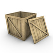 Wooden box (incl. clipping path)