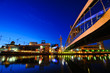 Modern corporate building at night Modern corporate building at night