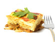 Casserole of macaroni . Greek pastitsio. Lasagna Casserole of macaroni . Greek pastitsio. Lasagna