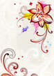 Stylized lily flower