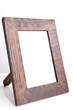 Old wooden frame with white copy space