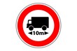Interdit aux poids lourd de plus de 10 m de long