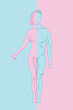 Woman and man