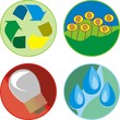 Imagen vector sobre energia y reciclaje