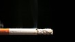 Time lapse of cigarette burning and smoking
