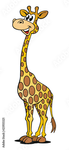 Illustration: Giraffe stehend lachend Giraffe stehend lachend