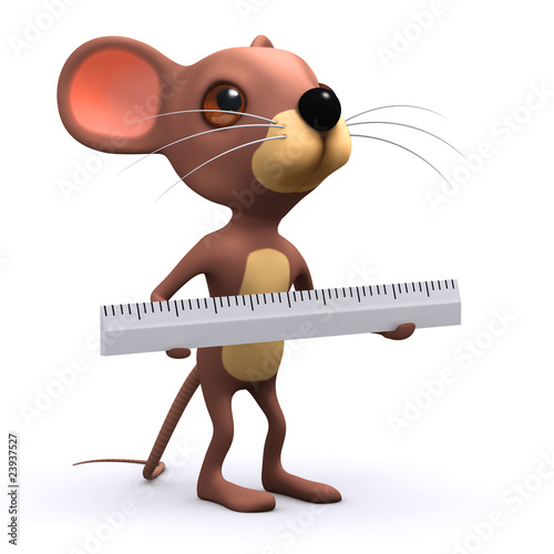 Illustration: 3d Mouse using ruler 3d Mouse using ruler