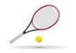 Tennis racket and ball vector illustration Tennis racket and ball vector illustration