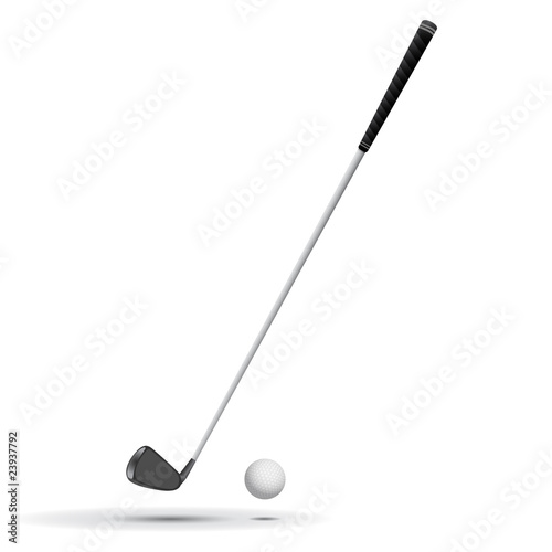 golf ball vector. Golf Ball and Club vector