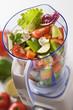 Vegetables in blender