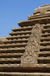 Pyramid roofed temple up close Hampi