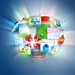 Television and internet production technology concept Television and internet production technology concept