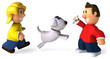 Enfants et chien
